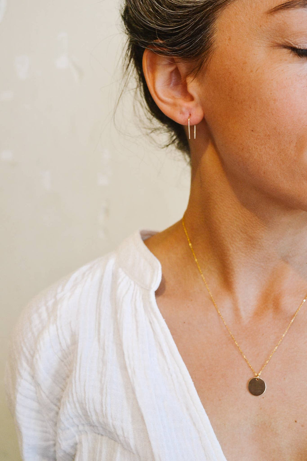 Gold Fill Disc Necklace
