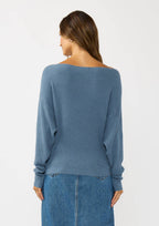 Long Sleeve Waffle Knit Pullover Sweater