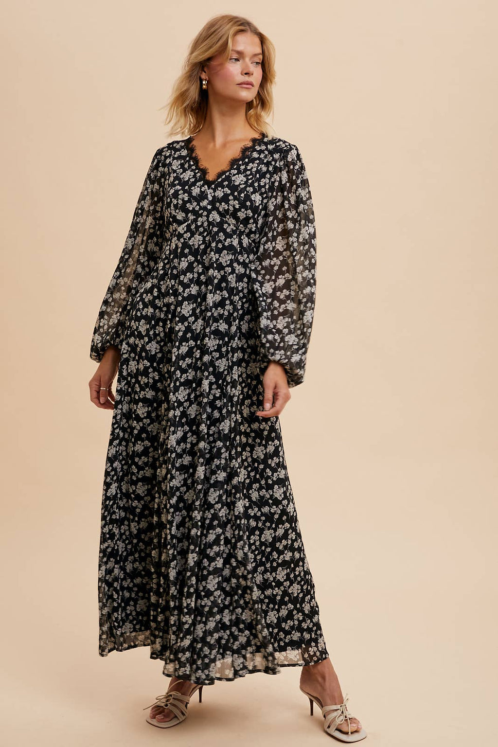 Floral Lace Maxi Dress