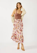 Floral Convertible Smocked Waist Skirt