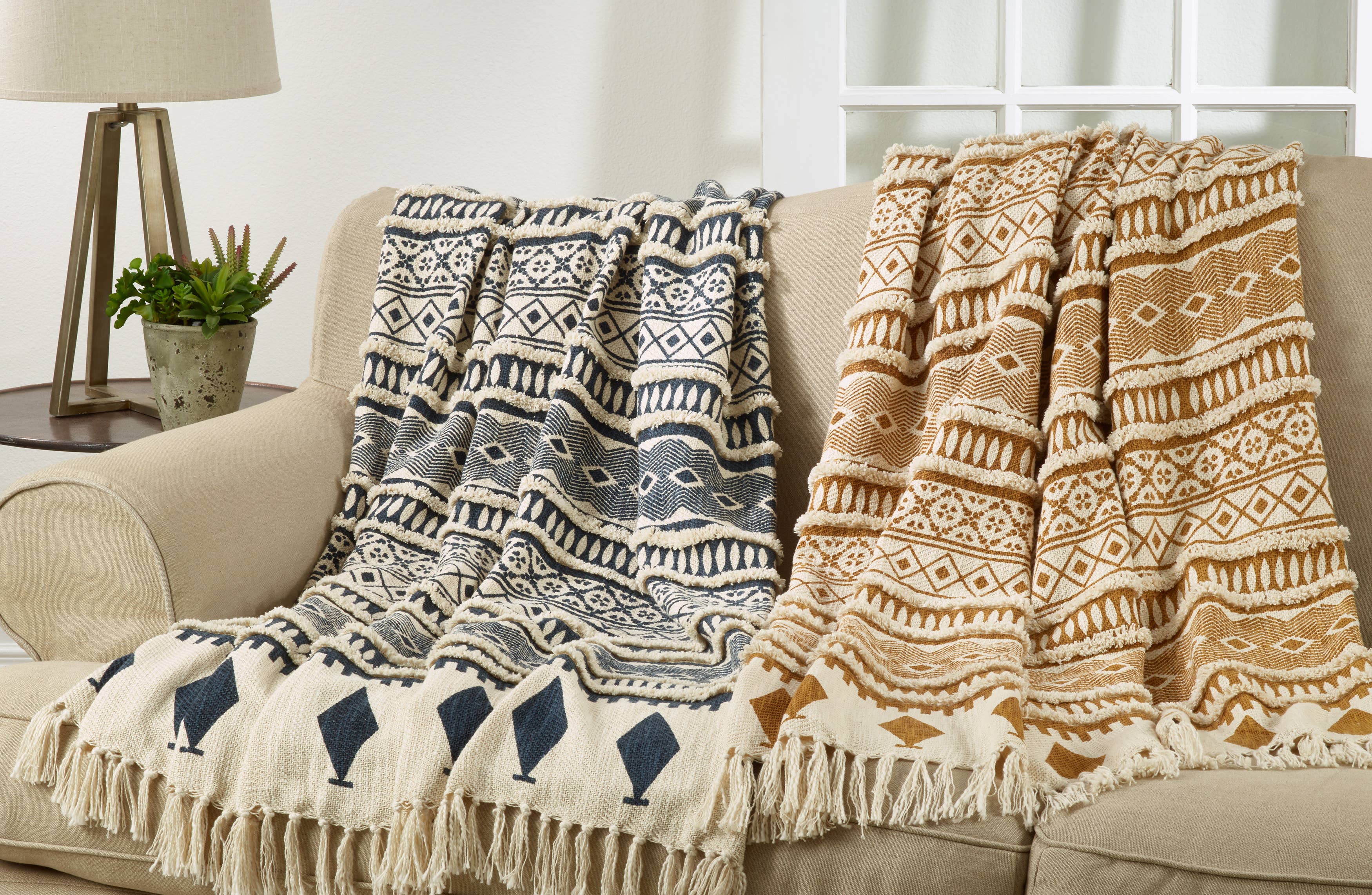 Printed and Embellished Throw