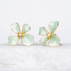 Hope in Bloom Flower Earrings - Mint