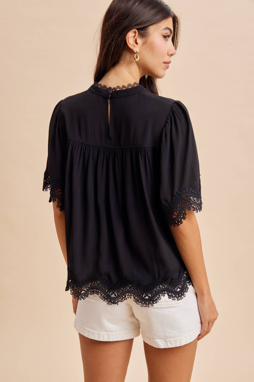 LACE TRIM TOP