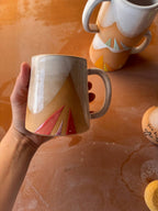Triangles Geometric Mug Handmade Ceramic