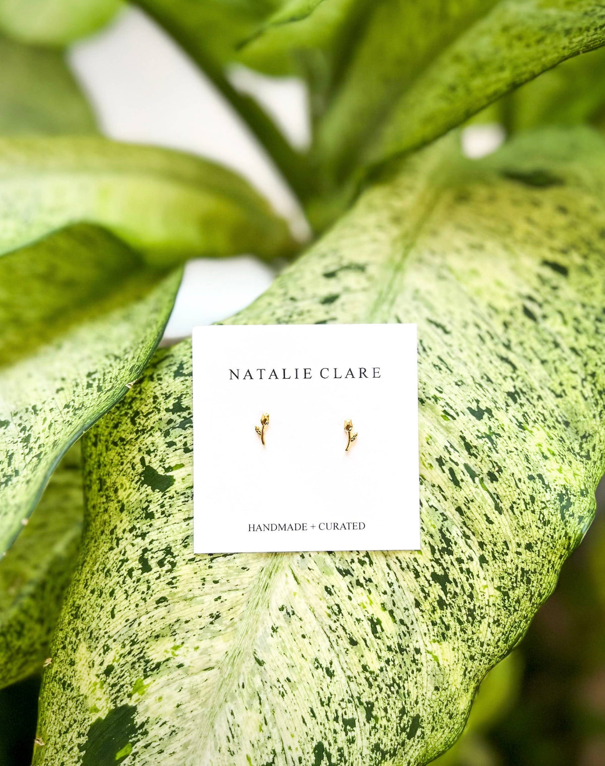 Delicate Rose Stud Earrings