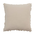 Throw Pillow With Tufted Block Print Design