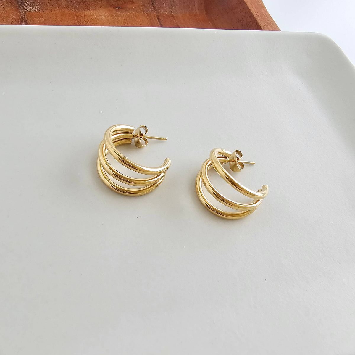 Luxe Treya Hoops - Gold