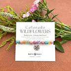 Colorado Wildflowers Bracelet  |  Souvenir Gemstone Bracelet