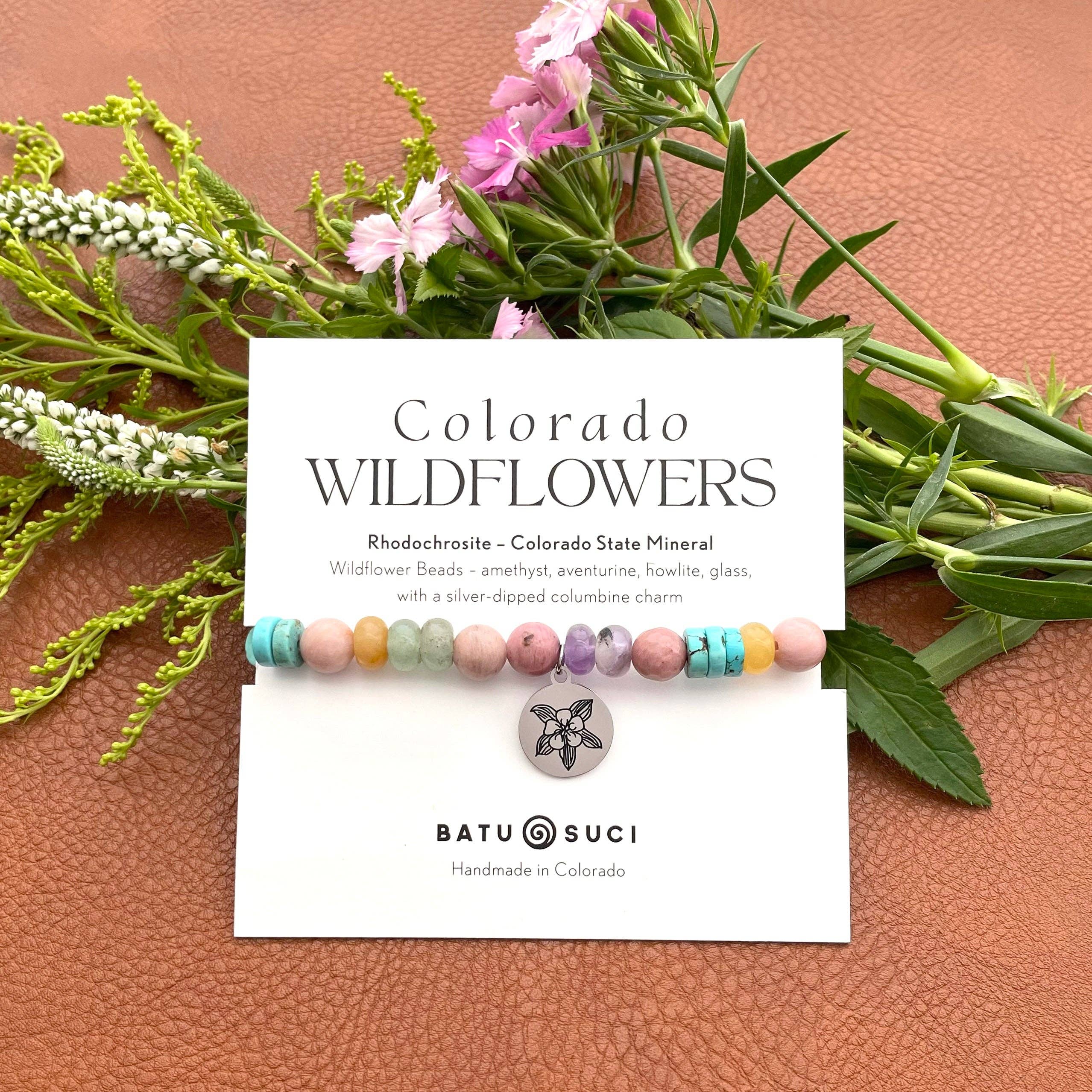 Colorado Wildflowers Bracelet  |  Souvenir Gemstone Bracelet
