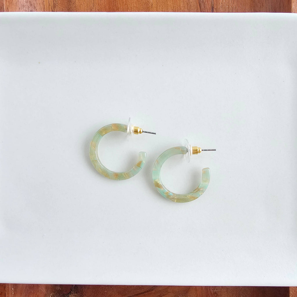 Cam Mini Hoops - Champagne Mint
