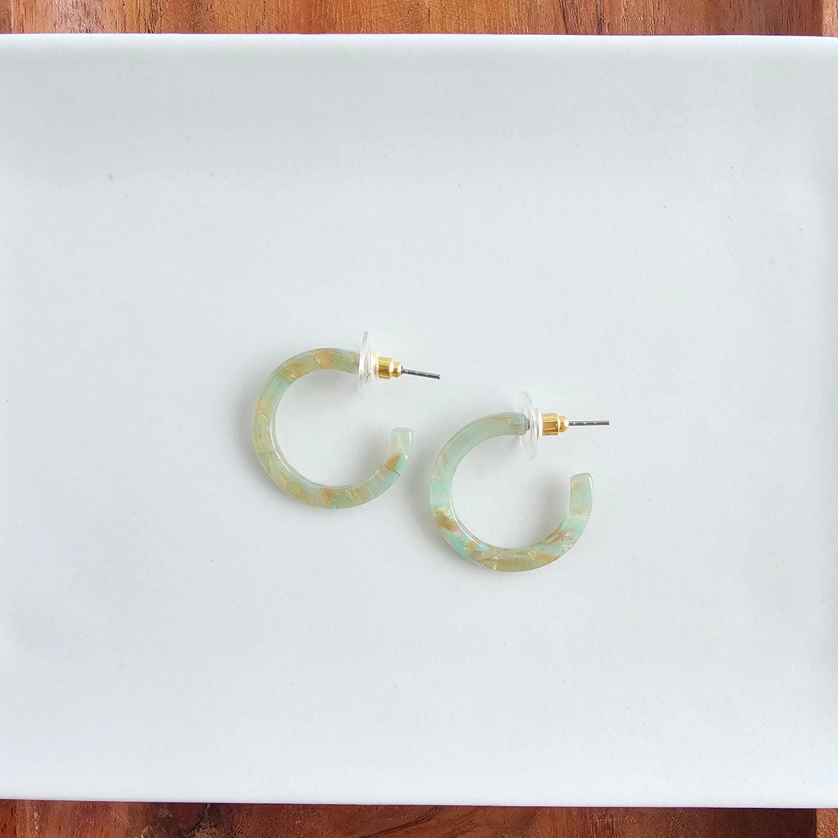 Cam Mini Hoops - Champagne Mint