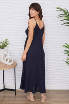 Full Length Linen Slip Dress