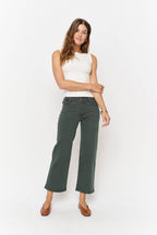 Addington Mid Rise Wide Leg Crop Pine Sculpt+ Overdye