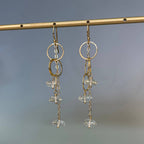 Triple Circle Stone Earrings