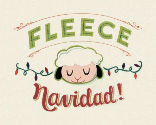 Fleece Navidad Blank Greeting Card