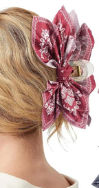 Bandana Bow Claw Hair Clip