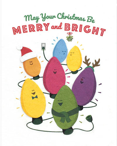 Christmas Lights Blank Greeting Card